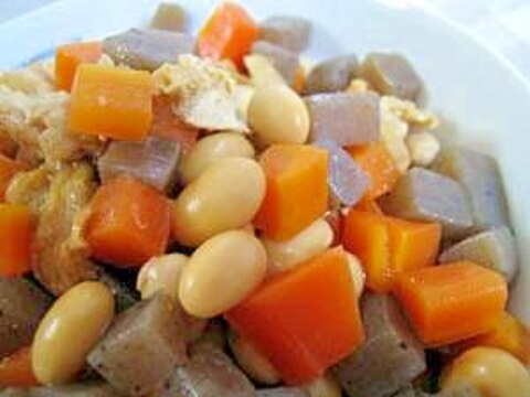 簡単。鉄分たっぷり五目豆。